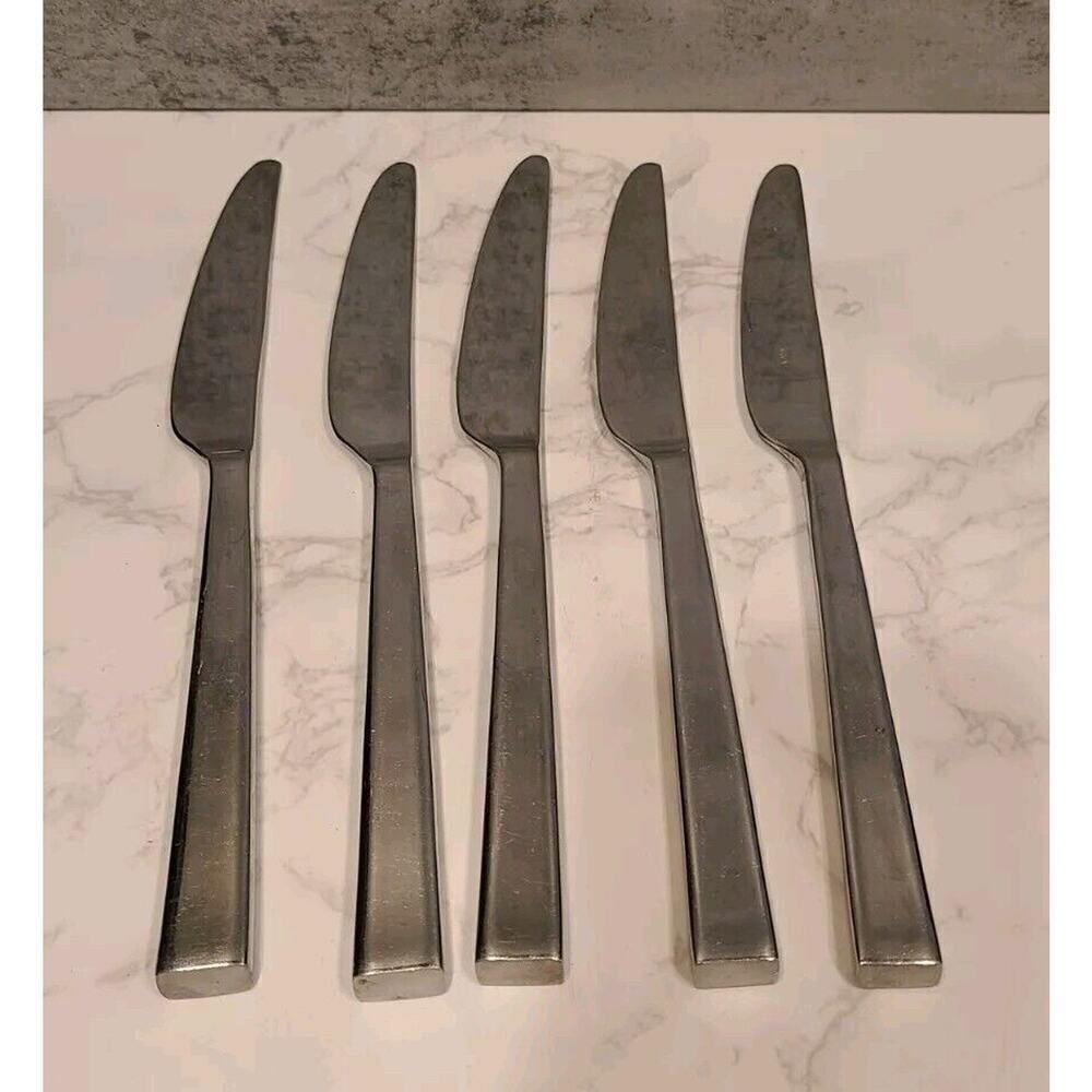 Dansk Meridian 18/10 Dinner Knives Stainless Glossy 9" Set of 5 | EUC Dining